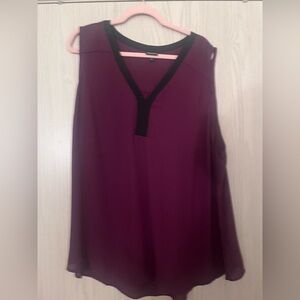 Torrid Women's Sleeveless V-Neck Top - Burgundy